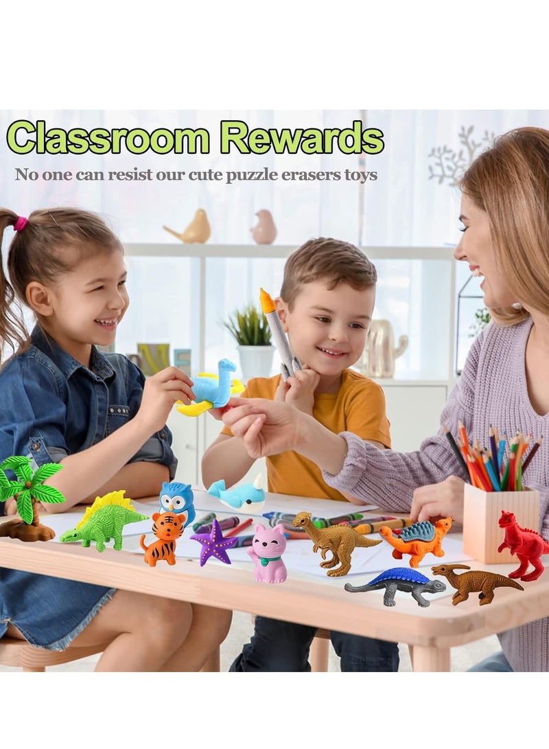 SYOSI Animal Erasers, Animal Erasers Desk Pets for Kids Animal Pencil Erasers Puzzle Erasers Take Apart Eraser Toys for Christmas Birthday Party Gifts, Ocean Sea Animal - Image 5