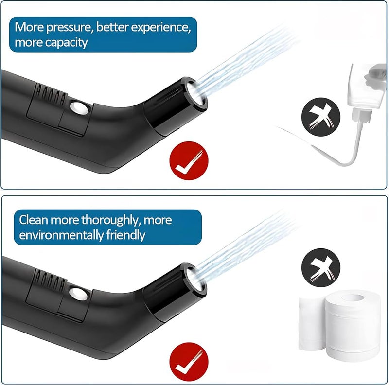 Bentifar Portable Travel Bidet Sprayer Electric with 2.3 L Water Tank, Rechargeable Handheld Bidet Kit with Dual Pressure Modes for Toilet, Personal Cleaning, Baby Care, Postpartum & Camping - Image 3