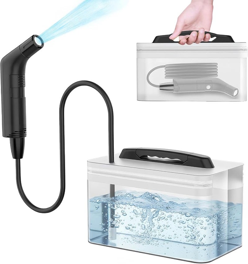 Bentifar Portable Travel Bidet Sprayer Electric with 2.3 L Water Tank, Rechargeable Handheld Bidet Kit with Dual Pressure Modes for Toilet, Personal Cleaning, Baby Care, Postpartum & Camping - Image 1