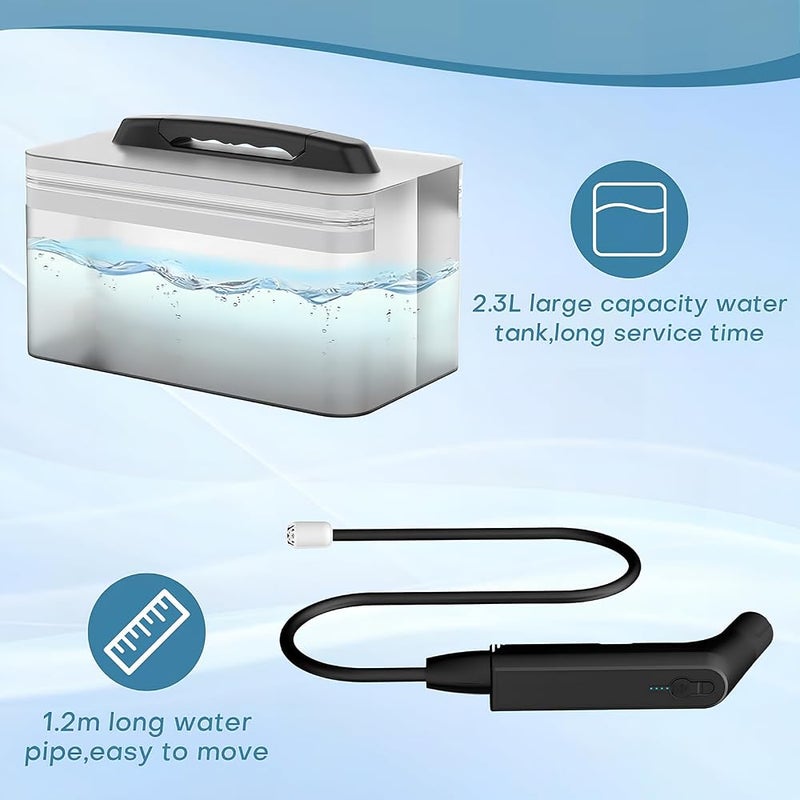 Bentifar Portable Travel Bidet Sprayer Electric with 2.3 L Water Tank, Rechargeable Handheld Bidet Kit with Dual Pressure Modes for Toilet, Personal Cleaning, Baby Care, Postpartum & Camping - Image 5