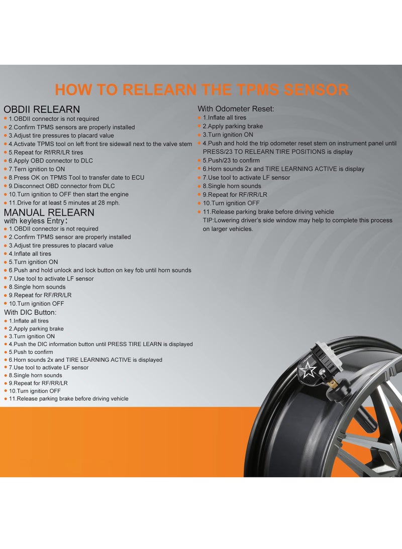 إسكدنيا أجهزة استشعار TPMS لمركبات جنرال موتورز، متوافقة مع بويك، كاديلاك، تشيفي، جي إم سي سيلفرادو، تحل محل OE 13598771، 13586335، 13581558، 13598772، استبدال نظام مراقبة ضغط الإطارات - Image 5