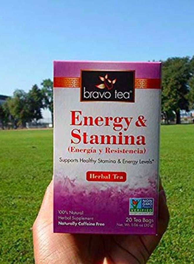 Bravo Teas شاي الأعشاب للطاقة والتحمل خالي من الكافيين، 20 كيس شاي - Image 2