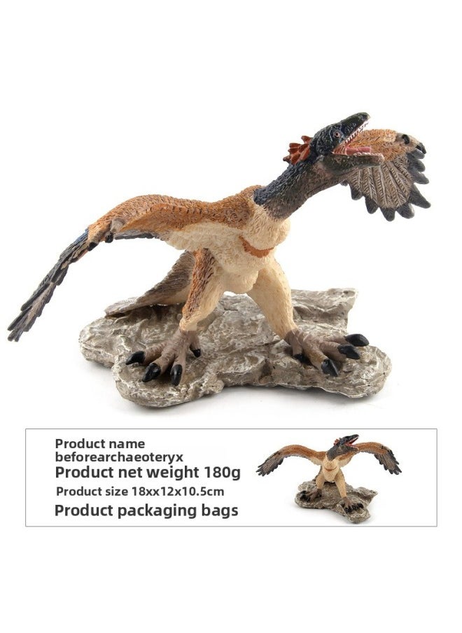 null - Jurassic Simulation Solid Suit Tyrannosaurus Raptors Tyrannosaurus Dinosaur Model Toys-Color:Jzd013 Ancestral Bird 180g - Image 1