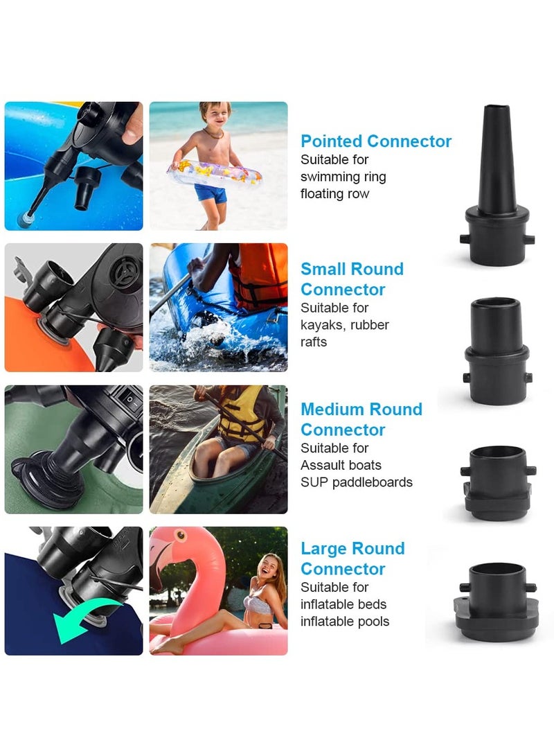 5 Pcs Inflatable Boat Air Pump Adaptors, Multifunctional Air Pump Converter Kit, Standard Conventional Air Pump for Kayak, Stand Up Paddle Board, Inflatable Bed, Inflatable Dinghy - Image 5