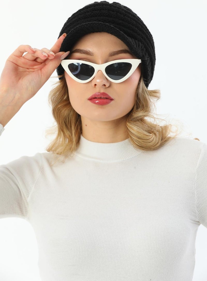 Elif Iç Giyim Elif Underwear Peaked Double Layer Knitted Knitted Beret  - Image 1