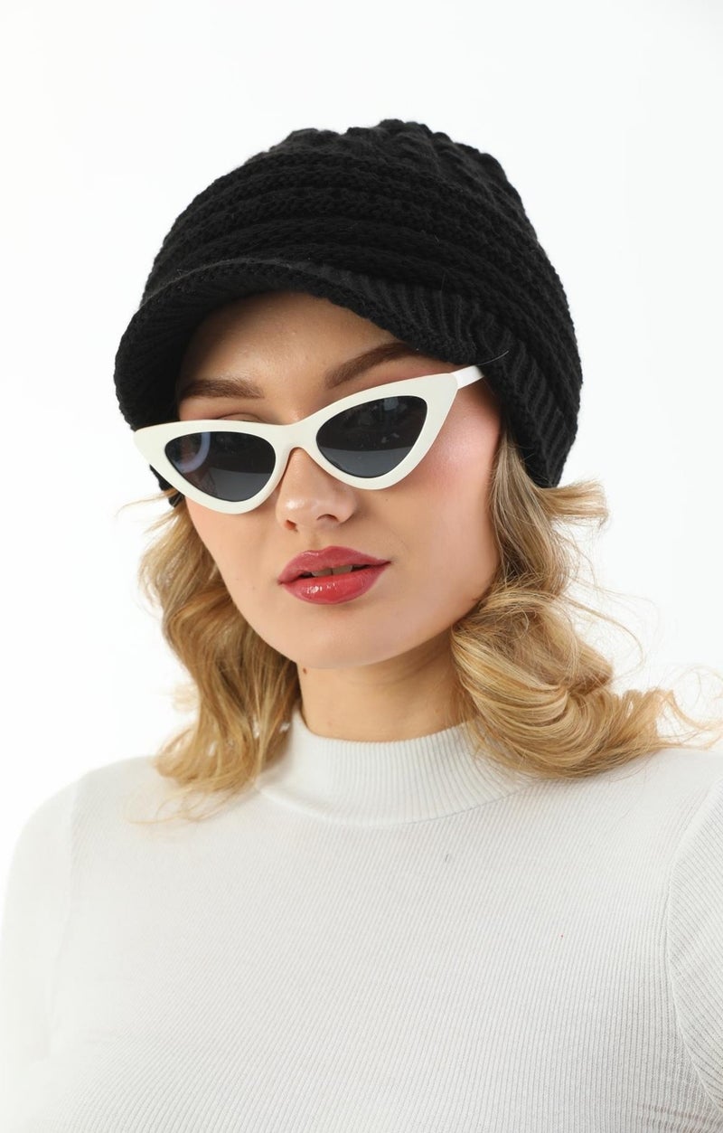 Elif Iç Giyim Elif Underwear Peaked Double Layer Knitted Knitted Beret  - Image 3