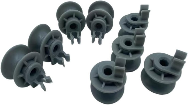 8 pieces of easy-installation dishwasher rack wheels, bowl plate drum and shaft assembly replacement parts - Image 3