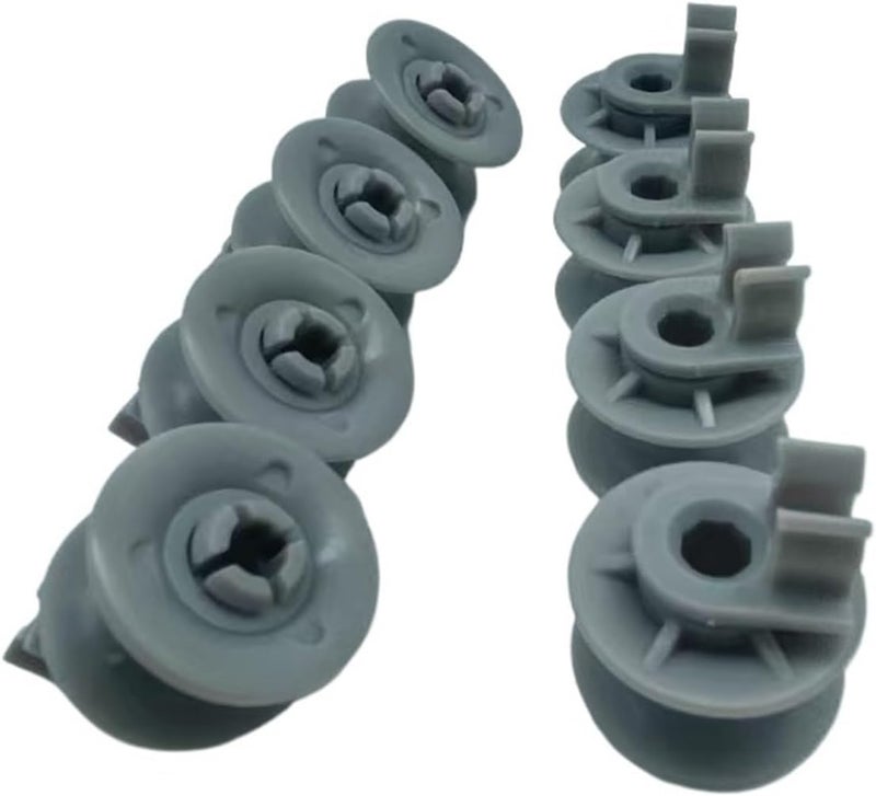 8 pieces of easy-installation dishwasher rack wheels, bowl plate drum and shaft assembly replacement parts - Image 2