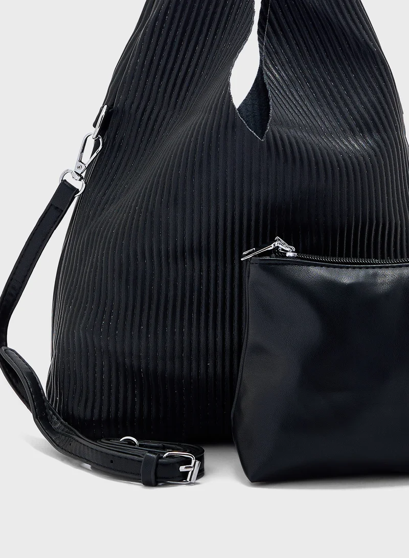 Ginger Pleated Hobo Bag