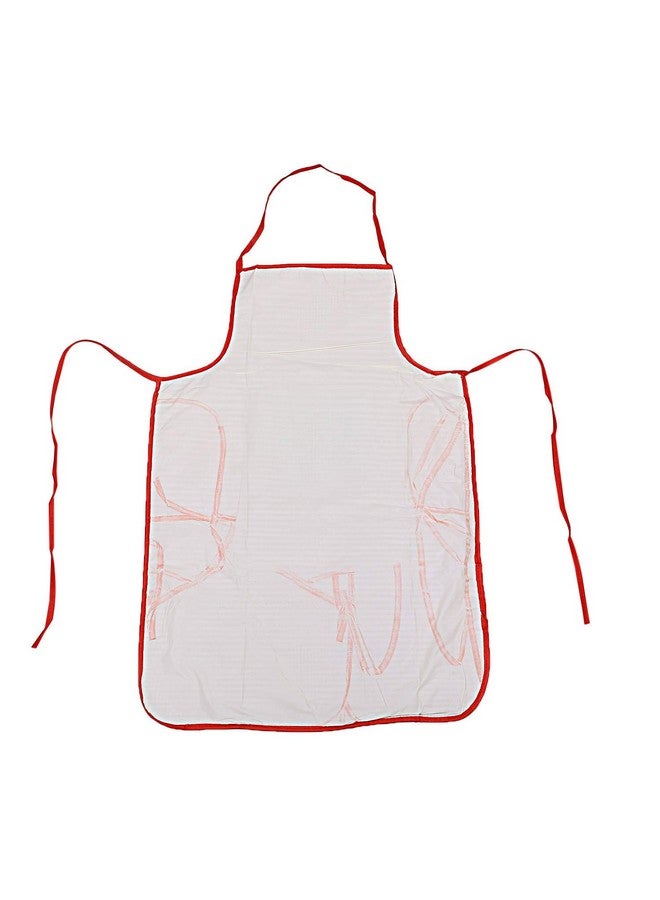 Kuber Industries Apron For Men And Woman|Waterproof Apron For Kitchen|Designer Front Pocket|RED - Image 3