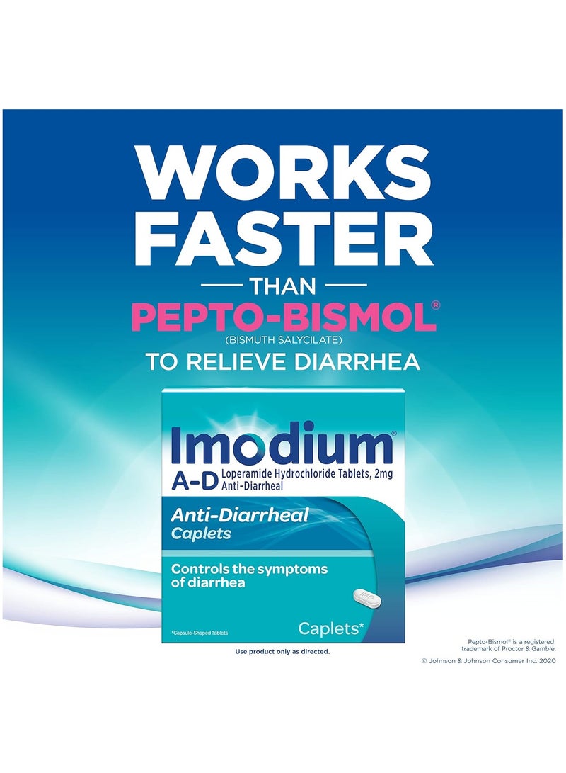 إيموديوم كبسولات Imodium A-D لتخفيف الإسهال مع لوبراميد هيدروكلوريد، دواء مضاد للإسهال للمساعدة في السيطرة على أعراض الإسهال بسبب الإسهال الحاد والنشط والمسافر، 24 قيراط. - Image 4