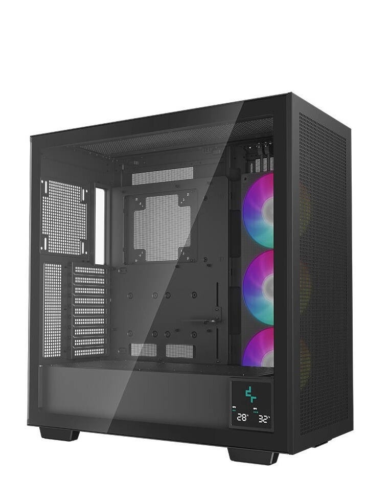 DEEPCOOL Morpheus Full Tower ATX+ PC Case, Tempered Glass Side Panel, Up to 420mm Radiator, Real-time Digital Display, 1* 420mm ARGB Fan, 4* USB 3.0 / 1* USB Type-C, Black | R-MORPHEUS-BKAPA1-G-1  - Image 2