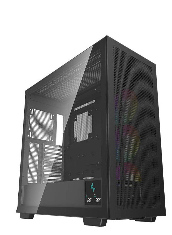 DEEPCOOL Morpheus Full Tower ATX+ PC Case, Tempered Glass Side Panel, Up to 420mm Radiator, Real-time Digital Display, 1* 420mm ARGB Fan, 4* USB 3.0 / 1* USB Type-C, Black | R-MORPHEUS-BKAPA1-G-1  - Image 1