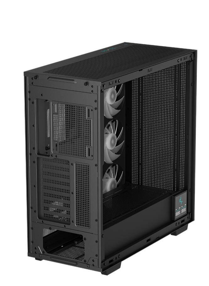 Morpheus Full Tower ATX+ PC Case, Tempered Glass Side Panel, Up to 420mm Radiator, Real-time Digital Display, 1* 420mm ARGB Fan, 4* USB 3.0 / 1* USB Type-C, Black | R-MORPHEUS-BKAPA1-G-1