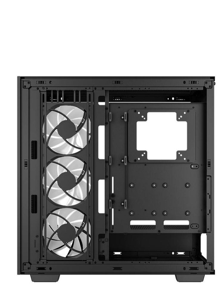 Morpheus Full Tower ATX+ PC Case, Tempered Glass Side Panel, Up to 420mm Radiator, Real-time Digital Display, 1* 420mm ARGB Fan, 4* USB 3.0 / 1* USB Type-C, Black | R-MORPHEUS-BKAPA1-G-1