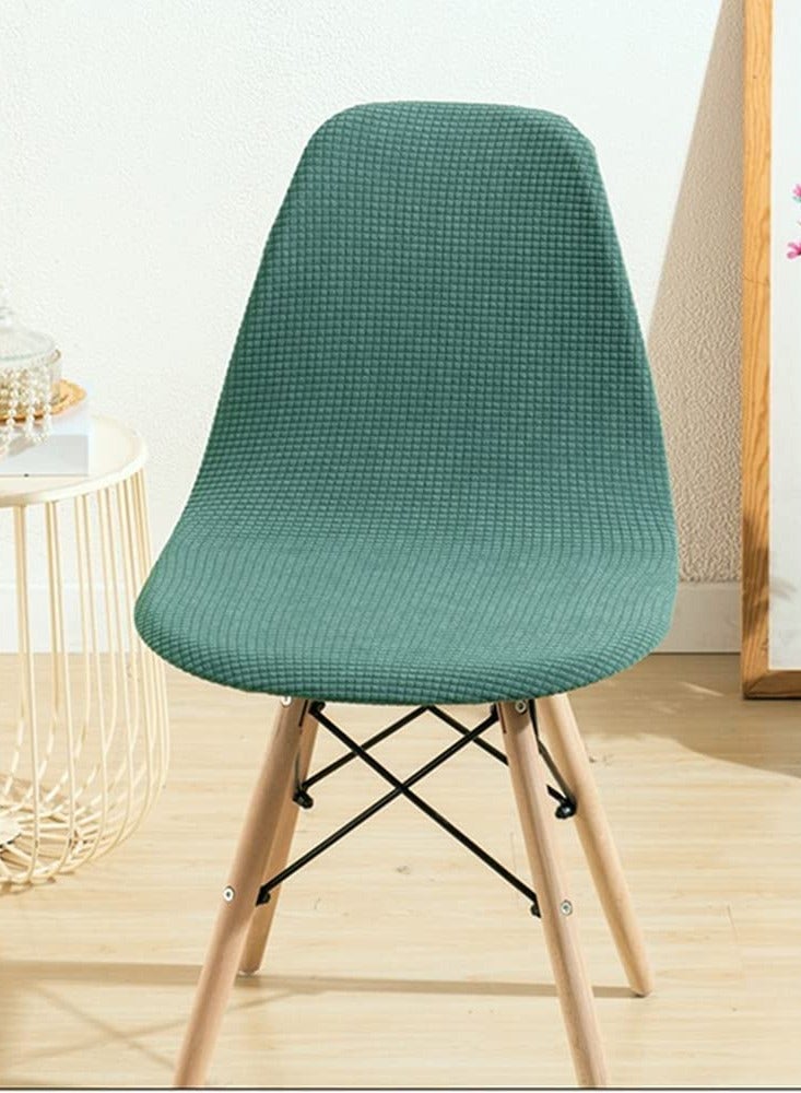 Barakah Scandinavian Dining Chairs Covers 2 pieces, Modern Stretch Removable Jacquard Shell Chair Slipcover for Dining Room, Kitchen, Bedroom, Living Room, Lounge Armless Chairs - Image 1