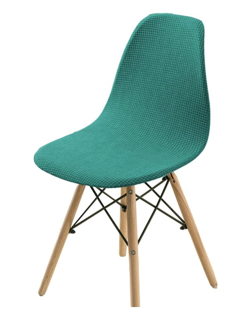 Barakah Scandinavian Dining Chairs Covers 2 pieces, Modern Stretch Removable Jacquard Shell Chair Slipcover for Dining Room, Kitchen, Bedroom, Living Room, Lounge Armless Chairs - Image 2