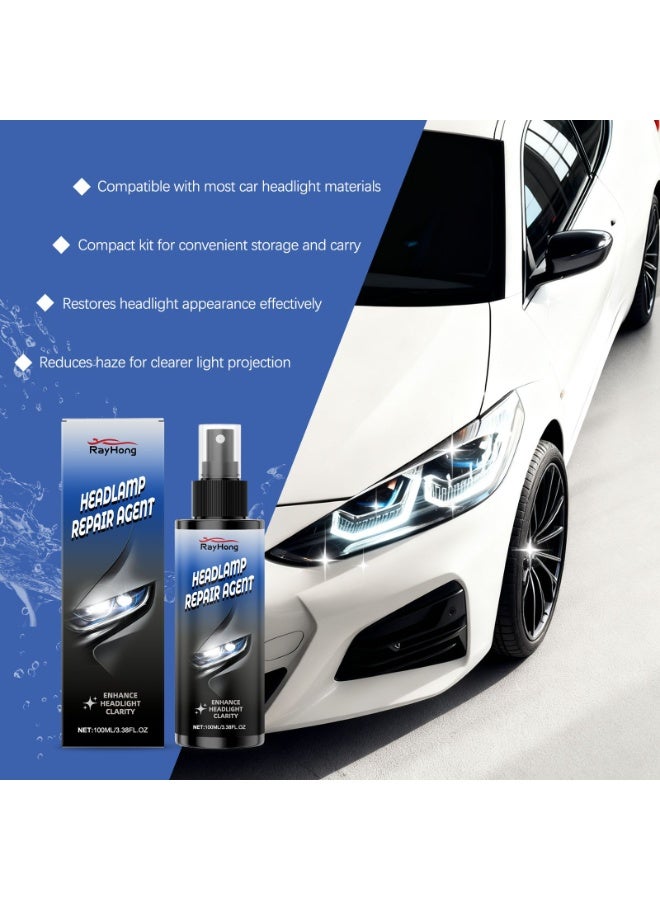 RAYHONG Car Headlight Care Spray - Cleans yellowed surfaces, enhances light transmission, easy-to-use spray - Image 4
