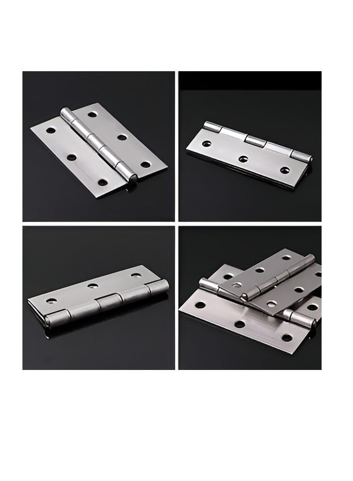 ABBASALI 12Pcs Folding Hinges-Inner Door Butt Hinge with Mounting Screws for Cupboard,Cabinet,Windows JewelleryBox Home Furniture Hardware Cabinets With Screw,MarkerPen,Gloves & Screwdriver (3 inch)  - Image 2