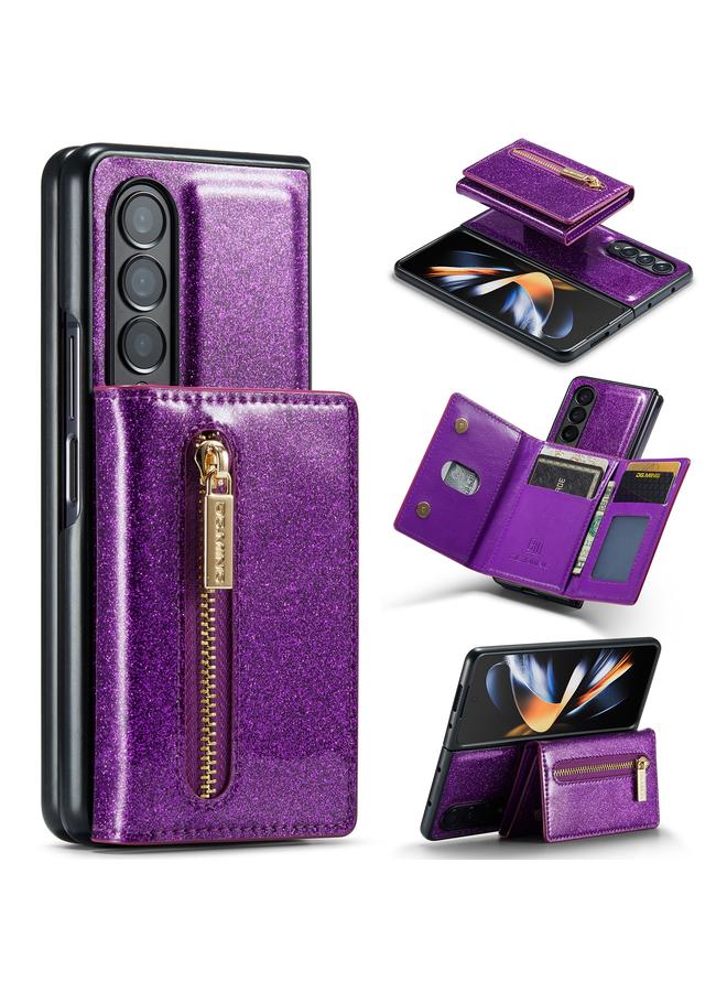 Dg Ming Case For Samsung Galaxy Z Fold3 5G M3 Series Glitter Powder Card Bag Leather Case - Image 1