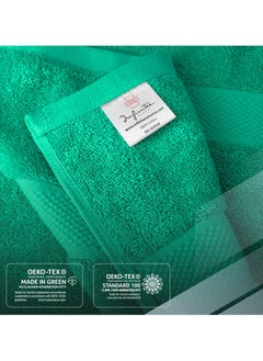 Infinitee Xclusives Premium Green Bath Towels Set - [Pack of 8] 100% Cotton Highly Absorbent 2 Bath Towels, 2 Hand Towels and 4 Washcloths - Luxury Hotel & Spa Quality Bath Towels for Bathroom by Infinitee Xclusives  - Image 3