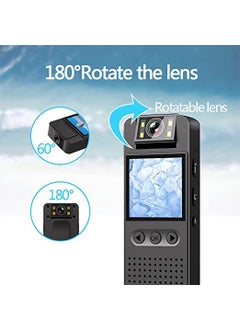 QAWACHH QAWACHH Hd Video Recorder Rotatable Lens Back Clip Camera Infrared Night Vision  - Image 4