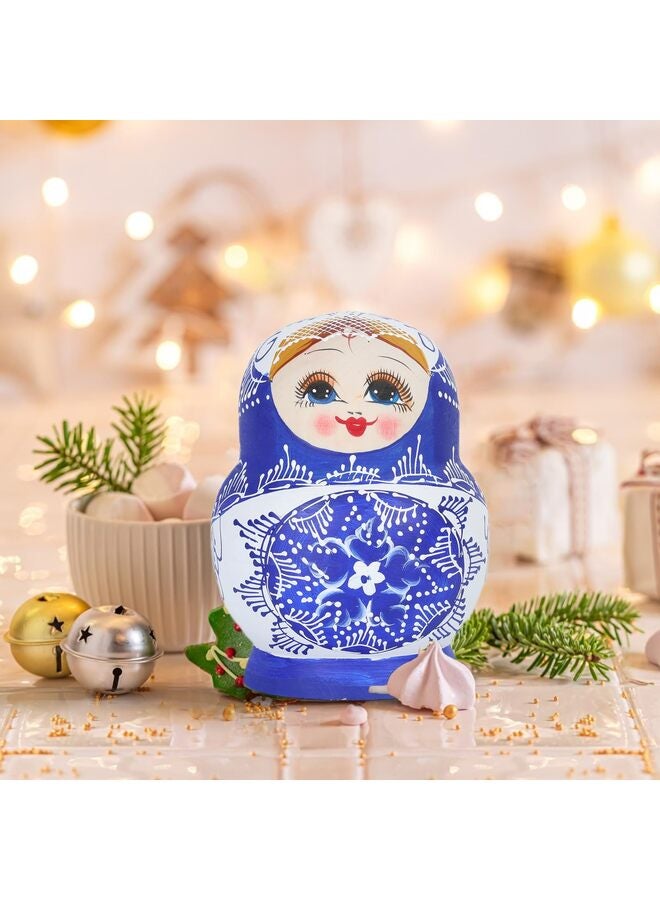 مجموعة دمى التعشيش الروسية الخشبية ماتريوشكا المكونة من 10 قطع مصنوعة يدويًا للأطفال والكبار وعيد الفصح وعيد الأم وأعياد الميلاد والكريسماس وعيد الهالوين وديكور غرفة المنزل هدية (أحمر) - Image 5