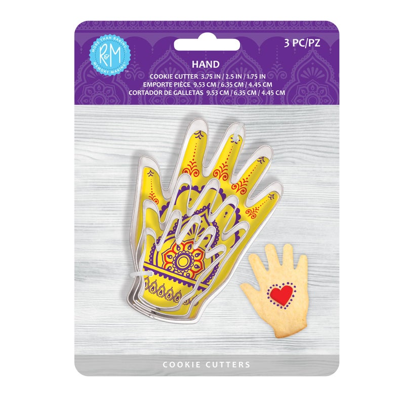 R&M RM Hand Shaped Cookie Cutter 3Piece Set 