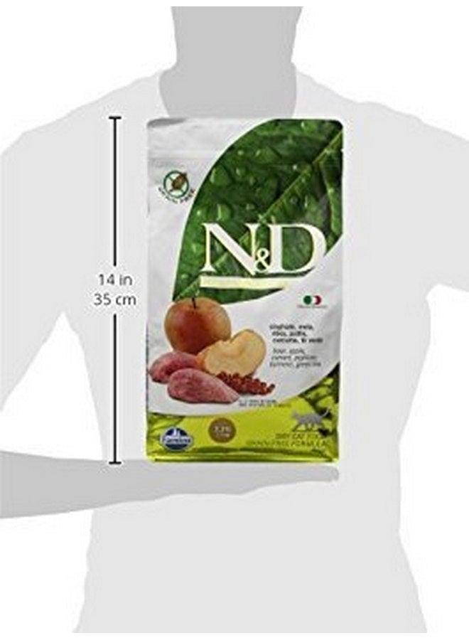 Farmina Natural And Delicious Boar And Apple Grain-Free Formula Dry Cat Food, 3.3 Pound Bag - Image 1