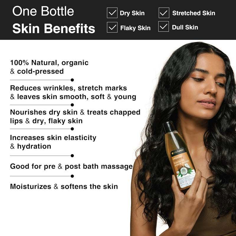 Soulflower Soulflower Castor Oil Coconut Oil for Hair Growth Hair Fall Control Moisturizing Skin Nourishment Massage 100 Pure Natural Ecocert Cosmos Organic Certified Pack of 2225ml Each - Image 5