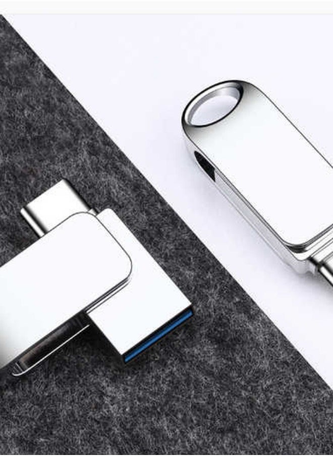 Dual Interface Metal USB Flash Drive, [Insert Capacity], USB-A and USB-C Connectors, Swivel Design, High-Speed Data Transfer, Compatible with Smartphones and Laptops  - Image 3