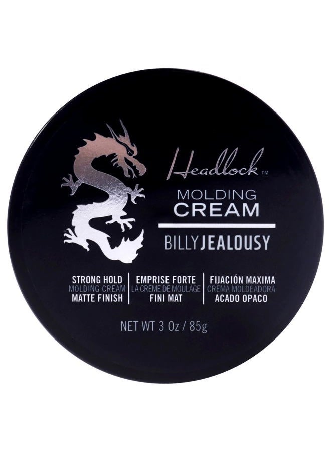 Billy Jealousy Headlock Hair Molding Cream, Hair Styling Cream for Men with Strong All-Day Hold, Natural Matte Finish Styling Agent for All Lengths, 3 Ounce - Image 1