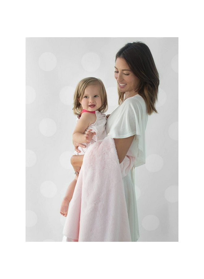 ليتل جيراف بطانية أطفال من فرو المنك بتصميم زرافة صغيرة، 29 بوصة × 35 بوصة، وردية - Image 3