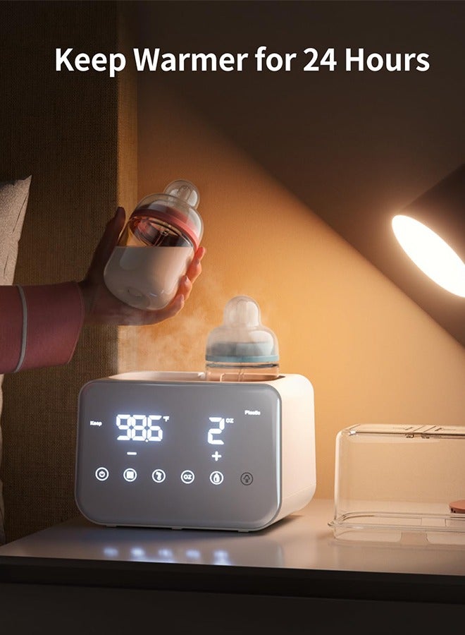 general Baby Bottle Warmer, 10-in-1 Fast Bottle Warmer Accurate Temp Control, with LCD Display, Timer, Defrost, Sterili-zing, Keep 24H, Double Bottle Warmer for Breastmilk& Formula, Heat Baby Food - Image 2