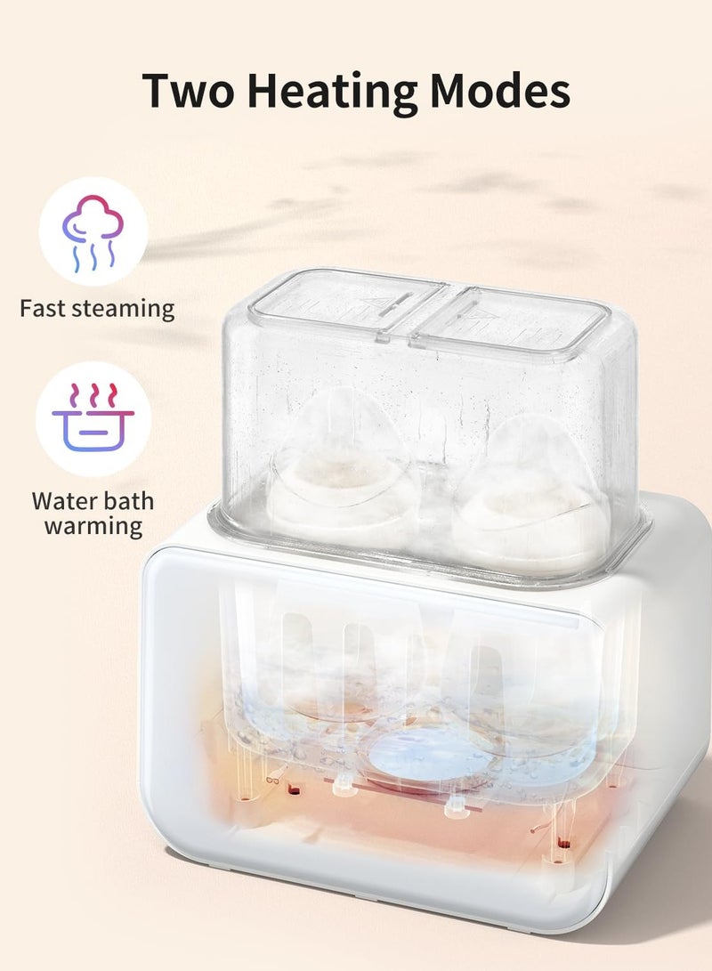 general Baby Bottle Warmer, 10-in-1 Fast Bottle Warmer Accurate Temp Control, with LCD Display, Timer, Defrost, Sterili-zing, Keep 24H, Double Bottle Warmer for Breastmilk& Formula, Heat Baby Food - Image 4