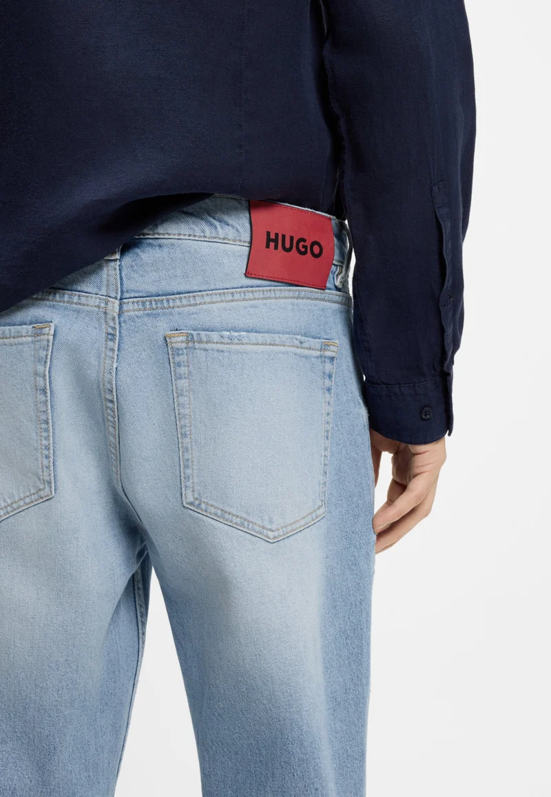 HUGO Light Blue Tapered-fit jeans in bright-blue stretch denim for Men | Best Price UAE