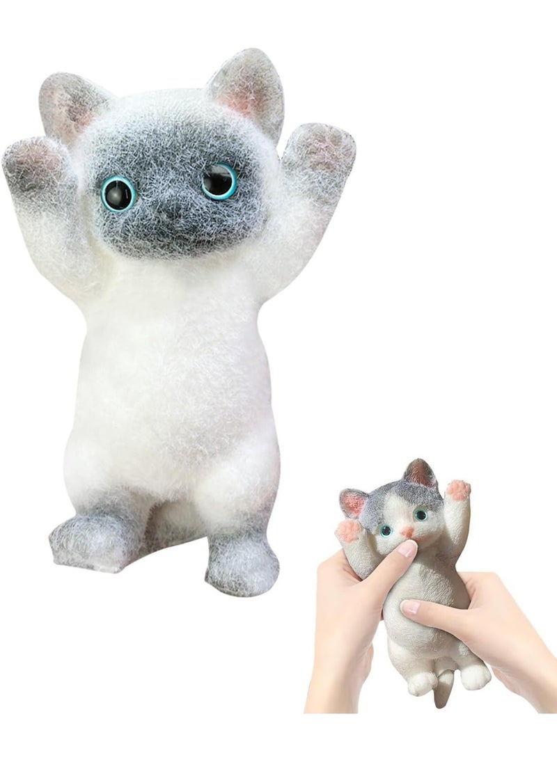 Squishy cat toy, cute fidget toys for cats, anti-stress squishy toy, stress-relieving squishy cat toy, anti-stress squishy cat toy (C) - Image 1