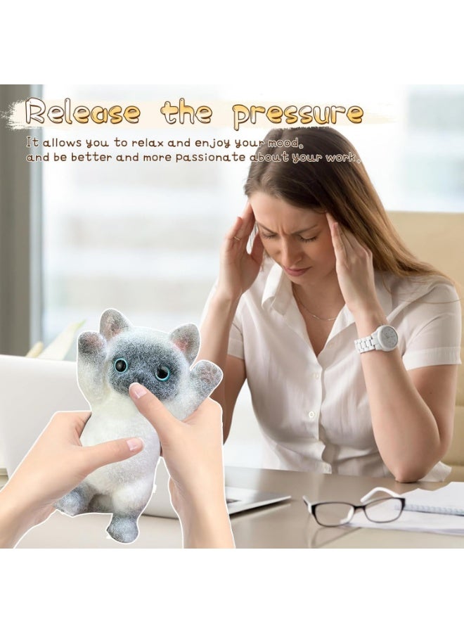 Squishy cat toy, cute fidget toys for cats, anti-stress squishy toy, stress-relieving squishy cat toy, anti-stress squishy cat toy (C) - Image 3