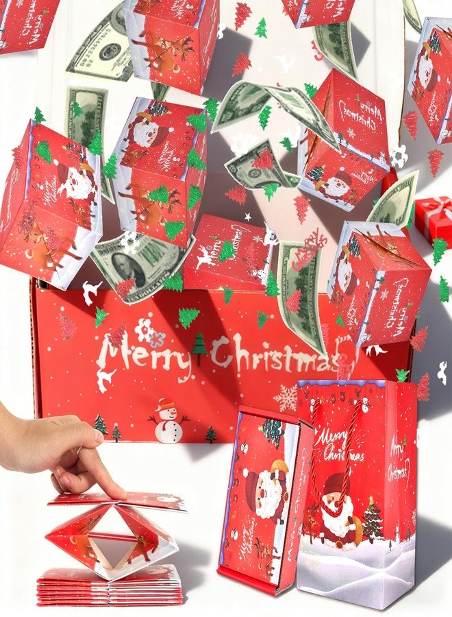 Dfqsofd 18 Bounces Surprise Gift Box Explosion for Money, Christmas Surprise Box with Confetti Folding Bouncing Money Gift Boxes for Christmas Birthday Anniversary Proposal - Image 1