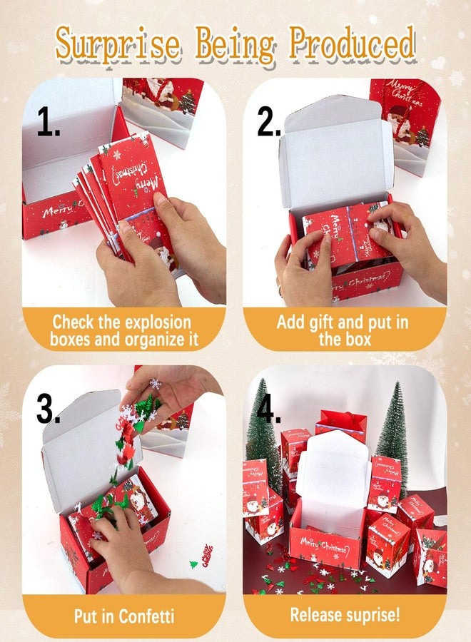 Dfqsofd 18 Bounces Surprise Gift Box Explosion for Money, Christmas Surprise Box with Confetti Folding Bouncing Money Gift Boxes for Christmas Birthday Anniversary Proposal - Image 4