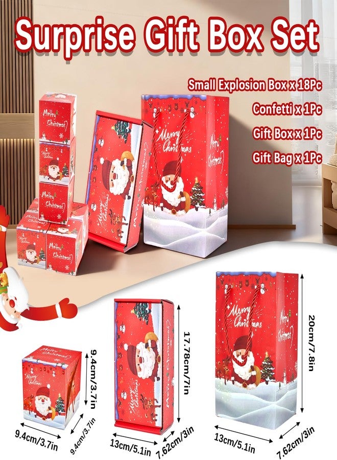 Dfqsofd 18 Bounces Surprise Gift Box Explosion for Money, Christmas Surprise Box with Confetti Folding Bouncing Money Gift Boxes for Christmas Birthday Anniversary Proposal - Image 2