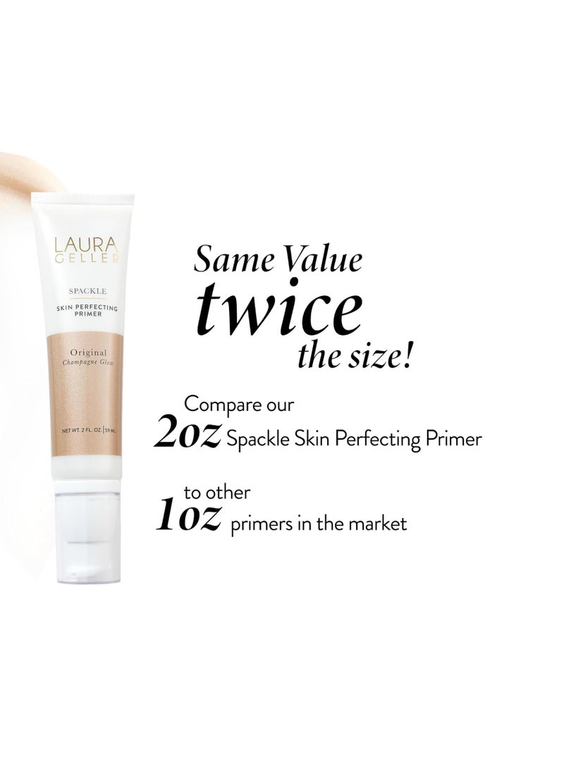 LAURA GELLER NEW YORK Spackle Super-Size Champagne Glow 2 Fl Oz Skin Perfecting Primer Makeup with Hyaluronic Acid Long Wear Foundation Face Primer - Image 2