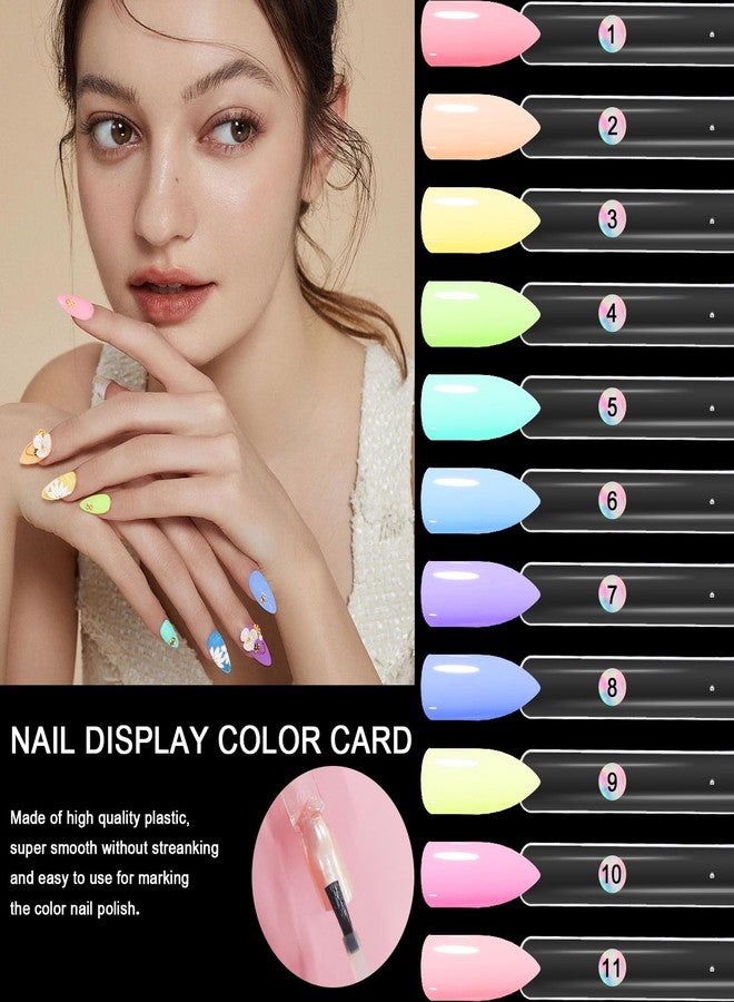 Allstarry Pack of 200 Clear Nail Swatch Sticks with Ring and Numbered Tip Flat Head Shaped Nail Art Polish Display Tips, False Nail Sample Sticks, Sacks of Transparent Nail Practice Tips for Manicure - Image 3