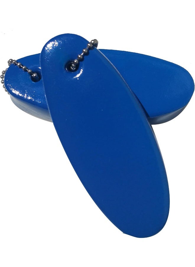 JQuad JQuad 2 Pack JUMBO Vinyl Coated BLUE Floating Keychain - Image 2