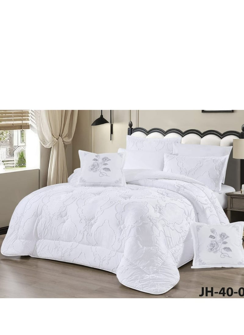 Moon - Summer bedspread, 4 pieces, one and a half, elegant design with lace line, suitable for bed size 120 x 200, quilt size 170 x 220 cm - Image 1