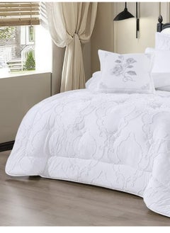 Moon Summer bedspread, 4 pieces, one and a half, elegant design with lace line, suitable for bed size 120 x 200, quilt size 170 x 220 cm  - Image 3