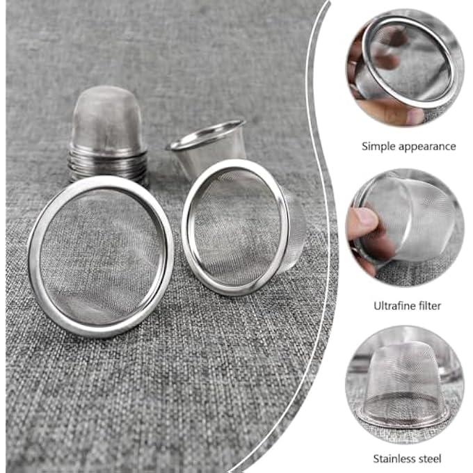 NALACAL Tea Infuser BasketStainless Steel Tea Filter304 Metal Teapot Strainer Accessories For Tea Coffee Or Small Drainage Basket 15 Pcs - Image 4