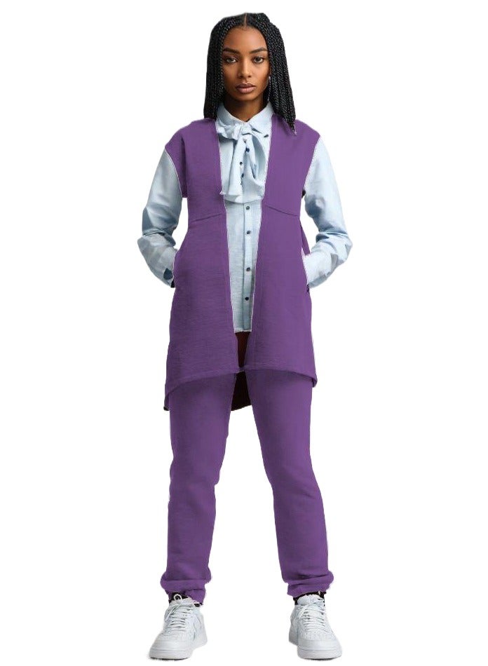 Dee's Fashion Layered Women Coord Set - 3 Piece Jacket, Top & Pant Set | Stylish Formal Wear for Women 