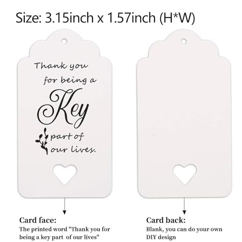 WODEGIFT 100 PCS Key Bottle Openers,Vintage Skeleton Key Bottle Opener,Wedding Favors Bottle Opener with Tag Cards and Key Chains(Gold) - Image 4