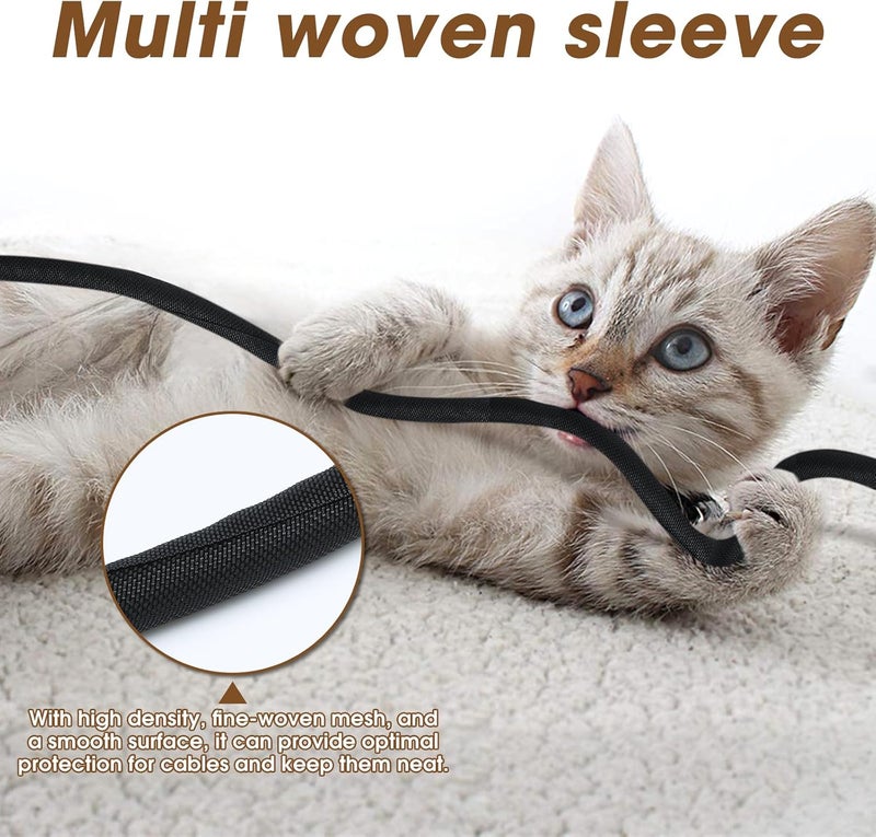 Cacovedo Cord Protector Wire Loom Tubing Cable Sleeve Split Sleeving Protect Wires from Rabbits, Cats and Other Pets (20Ft) - Image 3